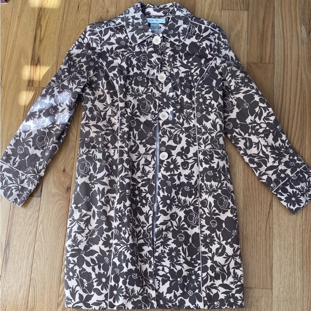 Nine West Brown Floral Jacket